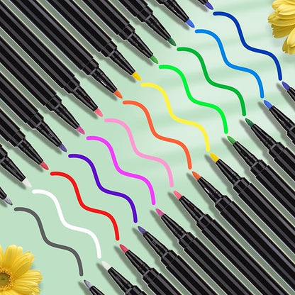 24 x Chalk Markers,Liquid Chalk Markers, Chalkboard Markers for Acrylic Fridge Calendar Board,Window, Mirror,Glass,12 Vibrant Colors, 1mm Fine Points