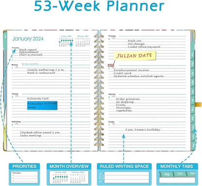 Weekly Planner Spiral Bound Jan. - Dec. 2024 Monthly Planners 2024-2025 8.5 x 11