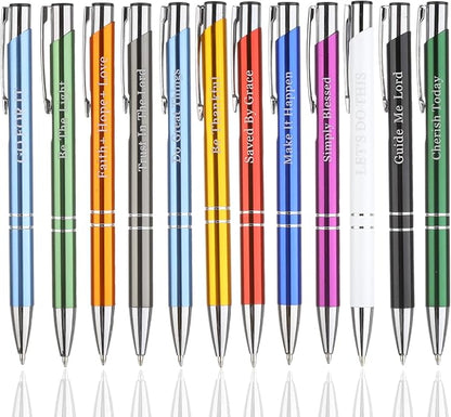 Ballpoint Pen,Fine Point Smooth Writing Pens,Kawaii Pens For Writing Journaling Taking Notes School Office Home. (Mixed Color 3, 12Pcs)