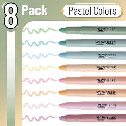 Mr. Pen- Gel Highlighter, 8 Pack, Pastel Colors, No Bleed, Markers for Bibles