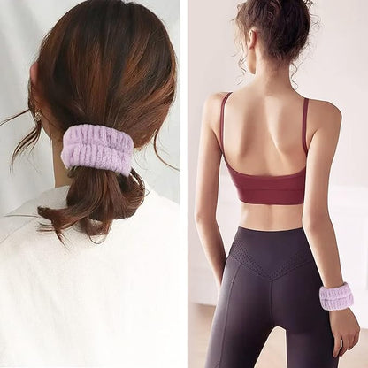 BTYMS 16 Pcs Women Face Wash Wristbands Microfiber Wrist Washband Spa Washband Wrist Towels for Washing Face, Prevent Water Running Down The Arms