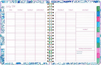 Lilly Pulitzer 11.25" x 9.25" 12 Month Teacher Planner with Stickers, Pocket, and Pages for Notes, Contacts, Passwords, Monthly & Weekly Spreads, Hardcover, Secret Escape
