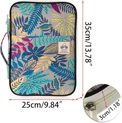 BTSKY New Multi-functional A4 Document Bags Portfolio Organizer-Travel Pouch Zippered Case for Ipads, Notebooks,Documents