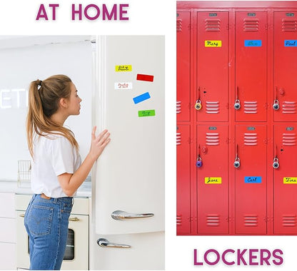 Availey 30 Pieces (3 x 5) - Full Colored Magnetic Dry Erase Labels - Reusable Strips for Classroom Home Office Garage Refrigerator Blank Writable Erasable Cards Name Tags Students Locker Shelf