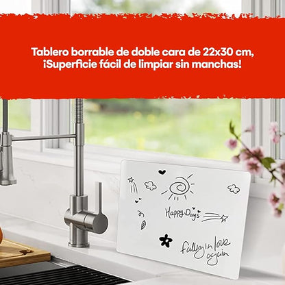 6 Premium Small Dry Erase Board 9"x12"- Portable Dry Erase Lap Board, Handheld Whiteboard- White Boards for Students - Small Whiteboard | Double Sided Erasable White Boards Dry Erase- 6 Pk