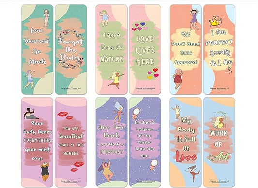 Creanoso Body Positivity for Women Bookmarks Series 2 (30-Pack) - Party Favors & Corporate Giveaway Incentives Gift Pack