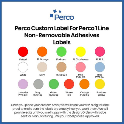 Custom Price and Date Labels for Perco Lite, X, Plus and Perco Pro 1 Line Guns - Choose Color, Font and Imprint - Case of 30 Sleeves