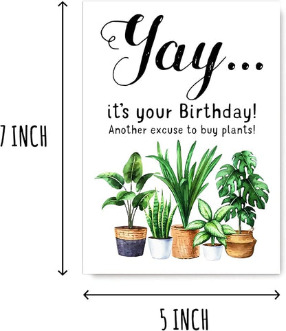 Happy Birthday Greeting Card - Plant Lady Card - It's Your Birthday - Gift Idea For Plant Lover
