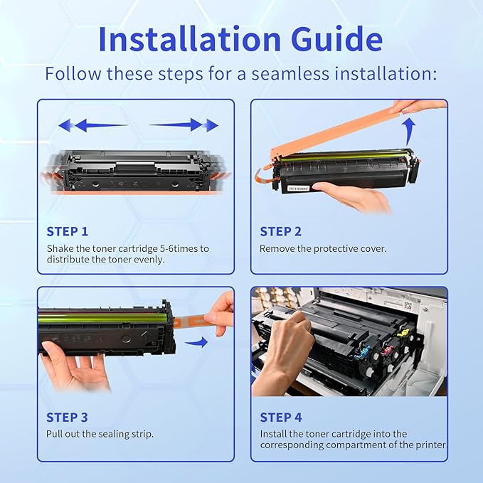 218A Toner Cartridges 4 Pack (No Chip) Compatible Replacement for HP 218A 218X for Color Laserjet Pro 3201dw MFP 3301fdw 3301cdw 3301sdw Printer Ink W2180A W2180X High Yield (BCMY, 4-Pack)