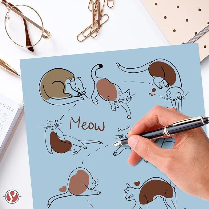 Blue Pastel Colored Menu Paper - 8.5" x 14" (Legal Size) - For Documents, Announcements, Menus Arts and Crafts | Bulk Pack of 100 Sheets