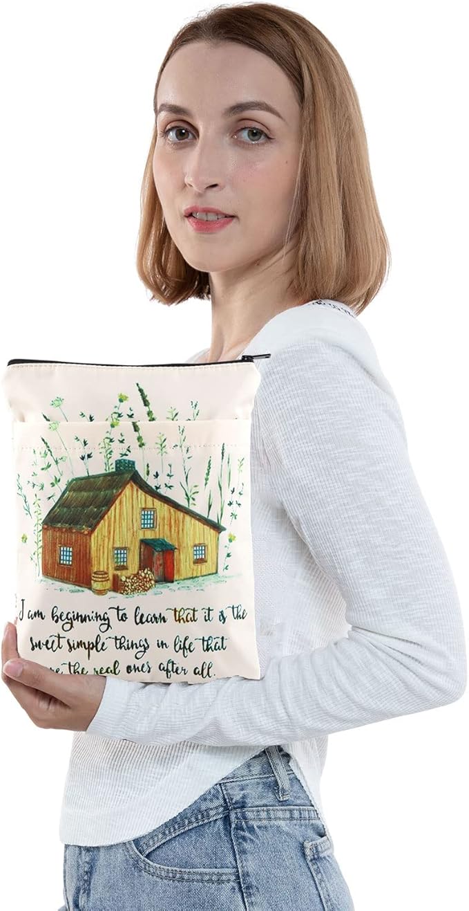BWWKTOP Little House Book Sleeve Laura Fans Gifts I Am Beginning To Learn That It Is The Sweet Simple Things In Life That Are The End Ones After All Little House Book Covers Book Protector (i am