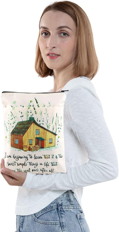 BWWKTOP Little House Book Sleeve Laura Fans Gifts I Am Beginning To Learn That It Is The Sweet Simple Things In Life That Are The End Ones After All Little House Book Covers Book Protector (i am