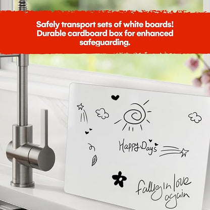 Mini Dry Erase Board for Kids, 3-Pack - 9x12-Inch Small White Boards for Students and Teachers - Double-Sided, Portable, and Easy-to-Clean Writing Boards for Classroom, Office, or Home