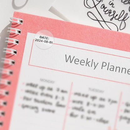 Transparent Thermal Labels Round 1 Inch Self Adhesive Clear Printer Stickers Circle Vinyl Waterproof Roll Decals Name Tag for Address Design DIY Logo Business 500 PCS