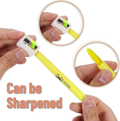 Mr. Pen- Highlighters, Fluorescent Gel Highlighter, Pack of 12, No Bleed Highlighter, Bible Highlighters, Sharpener, Highlighter Assorted Colors, Bible Study Highlighter, Bible Journaling Supplies