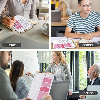 To Do List notepad - To Do List Notebook for Work with 52 Sheets, Undated Daily Planner Perfect for Daily Tasks and Goal Setting, To Do List Notepad Suitable for Office, Desk, Classroom,