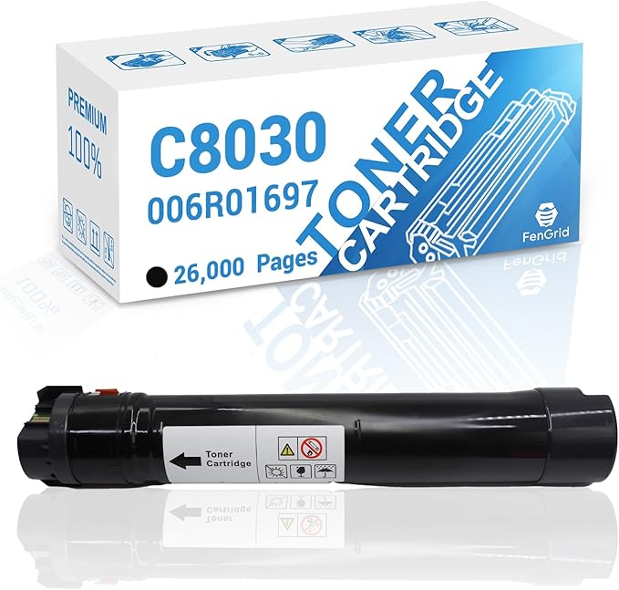 AltaLink C8030 Black Toner Cartridge 006R01697 Compatible with Xerox AltaLink C8030 C8035 C8045 C8055 C8070 ( Black, 26,000 Pages )