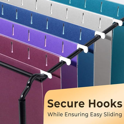 SUNEE Hanging File Folders Vintage Colors, 25 Pack Letter Size File Folders with 1/5-cut Tabs, Stay Organized for Your Home and Office Bulk File and Documents