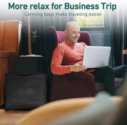 Seat Cushions for Long Sitting Office Chairs - Pressure Relief Seat Cushion, Sciatica & Back Support, Memory Foam Office Chair Cushion with a Storage Bag (Light Grey)