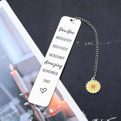 Inspirational Bookmark Gifts for Book Lovers, Gifts for Teen Girls, Stocking Stuffers for Women, Stocking Stuffers for Teens Teen Girls, Birthday Christmas Gifts for Women Friends Coworker Daughter