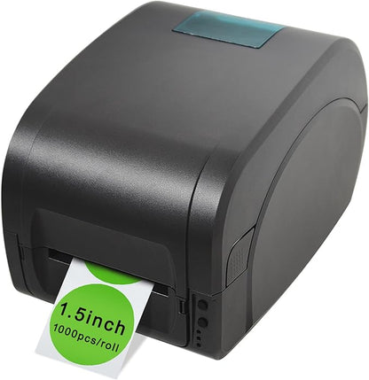 Hybsk 1.5 inch Circle Color Direct Thermal Stickers Shipping Labels for Barcodes,Name Tag,DIY Logo Design,Inventory– Compatible with Zebra,Rollo,Munbyn,and More-1000 pcs (1.5 inch,Green)