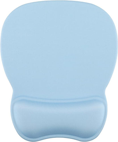 MROCO Ergonomic Mouse Pad with Gel Wrist Rest, Comfortable Mousepad with Smooth Wrist Support Surface and Non-Slip PU Base for Pain Relief, Computer, Laptop, Office & Home, 9.4 x 8.1 in, Sky Blue
