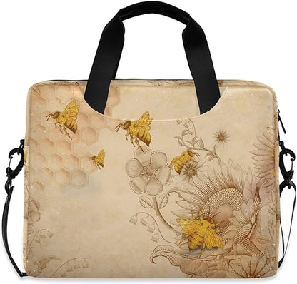 ALAZA Honey Bees Wildflowers Laptop Messenger Bag Case Sleeve Briefcase for Men Women, Multi03