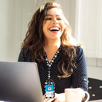 Puppy Dog Paw Lanyards for Id Badges, Cute Retractable ID Badge Holder with Detachable Lanyard, Fashionable Badge Reel Heavy Duty with Carabiner Clip, Nurse Teacher Office Gifts