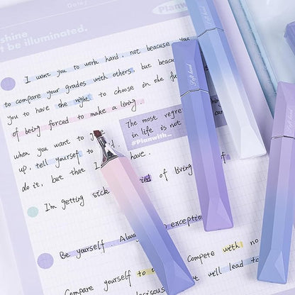 COLNK Pastel Highlighter Set, 6 pcs Aesthetic Highlighters Assorted Colors,Chisel Tip, Cute Highlighter Color Pens for Color Coding,No Bleed, Pastel Ink A