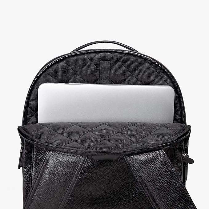 Hook + Albert Black Leather Work Backpack