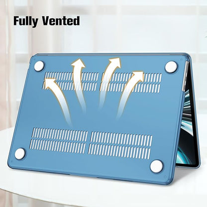 Fintie Case for MacBook Air 13.6 Inch A3113 A2681 (2022 2023 2024 Release) - Snap On Hard Shell Cover for MacBook Air 13.6" M2 M3 Chip with Liquid Retina Display and Touch ID (Crystal Ocean Blue)