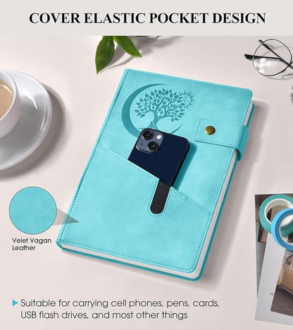 365 Page Thick Lined Journal Notebook for Men Women, A5 Leather Journals for Writing, Hardcover Notebooks for Work, School, Note Taking,Travel, Business,Personal Diary, College Ruled 5.9" x 8.4"