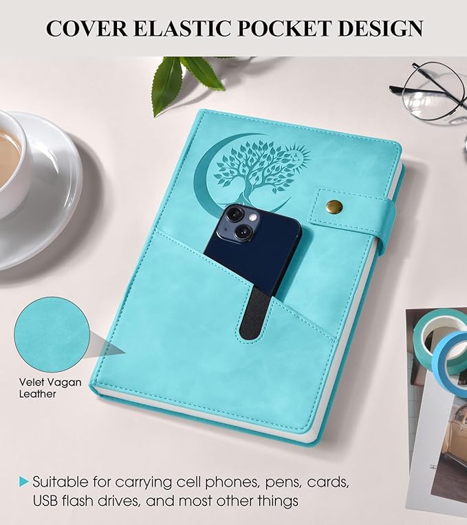 365 Page Thick Lined Journal Notebook for Men Women, A4 Large Leather Journals for Writing, Hardcover Notebooks for Work, School, Note Taking, Business, Travel Diary, College Ruled 8.5" x 11"