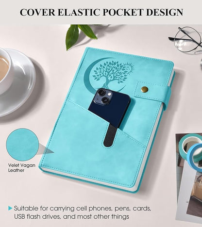 365 Page Thick Lined Journal Notebook for Men Women, A4 Large Leather Journals for Writing, Hardcover Notebooks for Work, School, Note Taking, Business, Travel Diary, College Ruled 8.5" x 11"