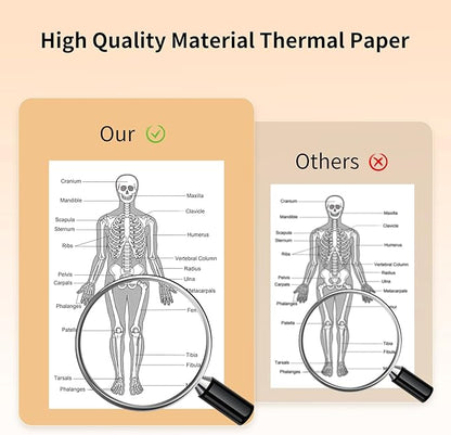Thermal Printer Paper 8.5''x11'' US Letter Size, Thermal Paper Quick-Dry, Advanced Thermal Printing, Compatible with Gloryang & JADENS PD-A4 Thermal Printer