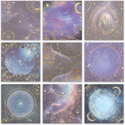 Post it Notes 3x3 Cute and Aesthetic Sticky Notes Planner Notepad - 450 Sheets - Desk Accessories for School, Office, and Home - Ideal Gifts for Teachers, Women, and Coworkers (Astrology Fantasy)