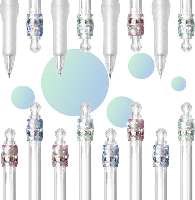 Gel Pens Office School Supplies Gifts for Women Men, Rotating Stress Relief Pen, 8 Pcs 0.5mm Black Ink Pens, Quick Dry Pens For Journaling, School Supplies for Teenagers (Colorfuls Non-Mute)