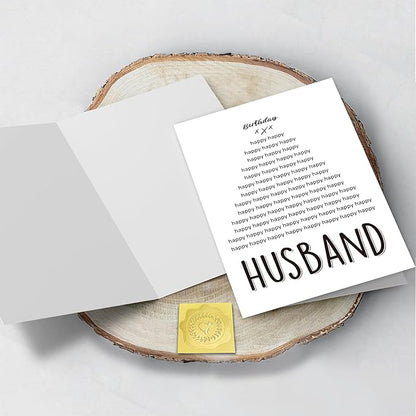 Happy Birthday Card for Husband Men, Romantic Heart Husband B-Day Card from Wife Woman, Special Birthday Gift