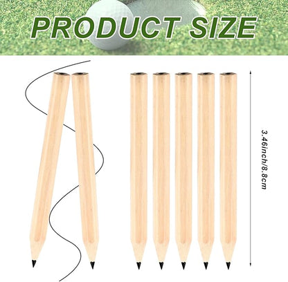 Yexiya Golf Pencils Bulk Half 2 HB 3.5 Pre Sharpened Hexagonal Yellow Wood Mini Pencils for Kids School Classroom Baby Shower Bridal Wedding Office Supplies(2000 Pcs)