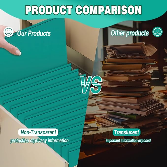 30 Pack Two Pocket Folders Business Card Holder Plastic Folders with Prongs for School Office Filing Cabinet Resume Portfolio (6 Colors)