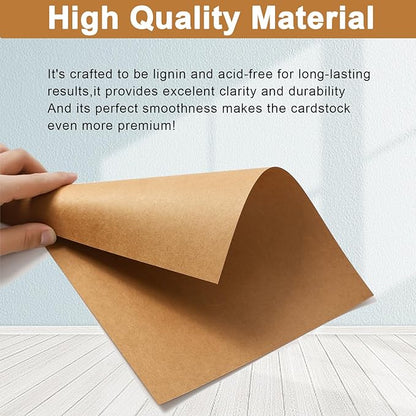 28 Sheets Brown Cardstock 8.5 x 11 Printer Paper, 92lb Heavyweight Paper Card Stock for Greeting Cards, Wrapper, Office, Stationery, Invitations, Certificate
