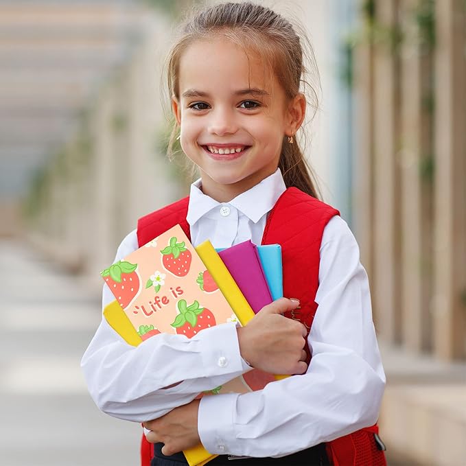 Life is Berry Sweet Sticky Notes Set, 550 Sheets, Strawberry Pattern Self-Stick Notes Pads Summer Fruit Divider Tabs Bundle Writing Memo Pads Back to School Office Supplies Small Gift