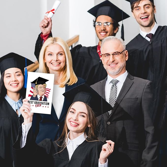 Funny Trump Graduation Gifts for Him Her, Graduation Card for Friends Women Men, Best Graduation Ever Gift Card