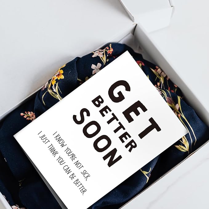 SuperShunhu Funny Get Well Greeting Card, Sarcastic Get Better Soon Card, Wellbeing Card, I Know You Are Not Sick, I Just Think You Can Be Better