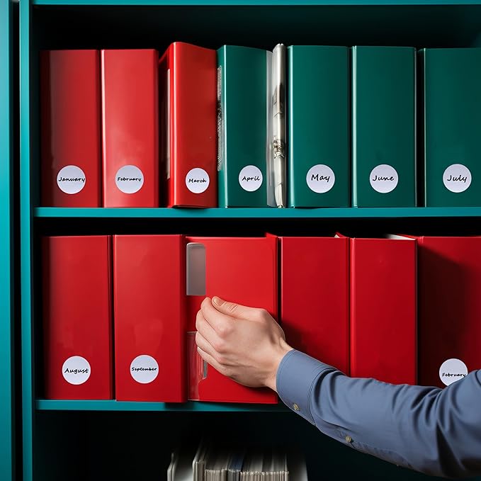 PARLAIM 3/4 Inch Roll Color Coding Labels,1000 per Roll Round Permanent Adhesive Color Coding Circle Dot Stickers for Office Home (Silver)