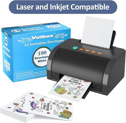 ValBox A2 Invitation Envelopes 100 Qty 4.375x5.75" White Envelopes Self Seal for Invitations, Photos, Wedding, Announcements, Thank you Notes, RSVP, Greeting Cards | 4-3/8 x 5-3/4 Inches(A2)