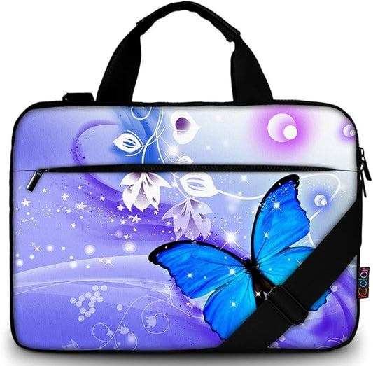 icolor 15" Laptop Shoulder Bag Sleeve Holder,14.2" 15.4 inch Computer Tablet Canvas Handbag Case Notebook Messenger Briefcase