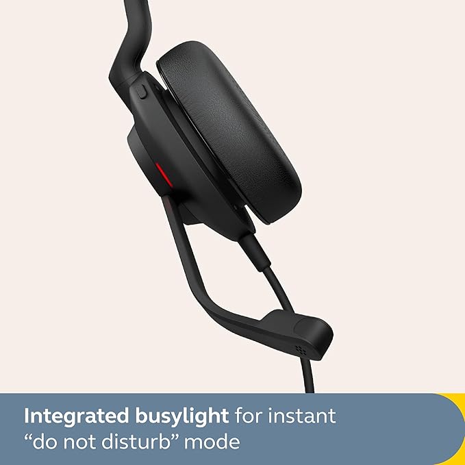 Jabra Evolve2 30 SE Wired Stereo Noise-Cancelling Headset - Features 2-Mic Call Technology and USB-C Cable - Works with All Leading Unified Communications Platforms Such as Zoom & Google Meet - Black
