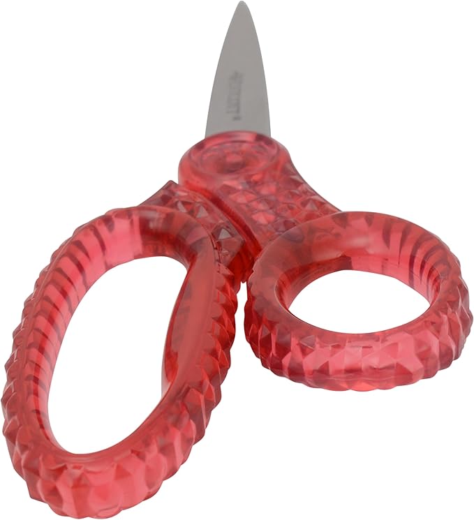 Westcott 7" GEM Crystal-Design Student Scissors, for Kids Aged 12+ - Scissors for School, Craft, Home, DIY, Classroom - Pink