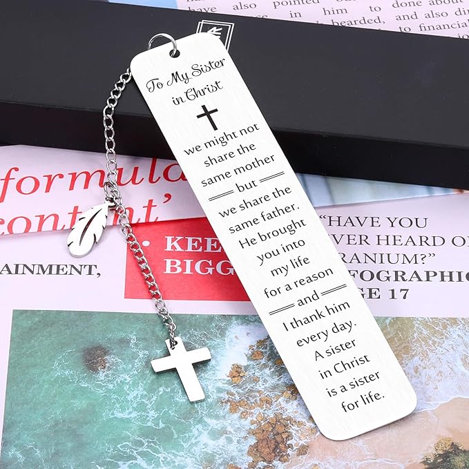 Sister in Christ Gifts, Secret Sister Gifts for Women Christian, Sister Birthday Gifts, Christian Sister Bookmark, Religious Gifts for Women Sisters, Faith Based Gifts, Big Sister Gifts for Girls